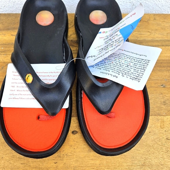 Hawaiian Jellys Ultra Comfort Kilauea Volcano Unisex  Sandals Men's 10 - Picture 4 of 15